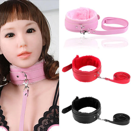 Pu Leather Collar For Bondage Adult Games Sex Collar And Leash Couples Erotic Toy SN-Hot