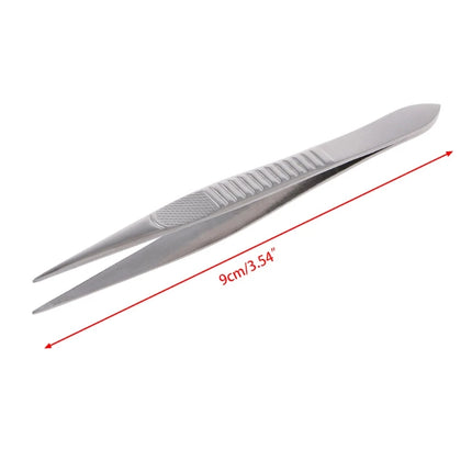 1pc Professional Stainless Steel Straight Fine Point Tweezers For Eyelash Extension Eyebrow Tweezer Make Up Accessories