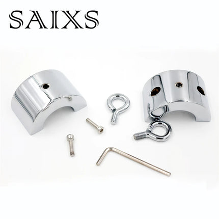 Metal Cock Ring Ball Stretchers Scrotum Pendant Testis Weight Restraint Male Chastity Belt Lock Ring Drop shipping