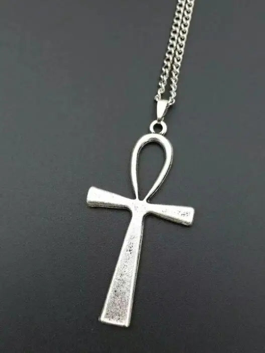 New Fashion Vintage 12 Mixed Ankh Cross Charms Pendants Necklace Spiritual protection For Women Men Jewelry Fast shipping