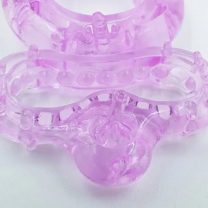 lasting ring triple vibrator waterproof clitoris Massager masturbation Vibrating cocking delay ejaculation vibe Sex Toys For man