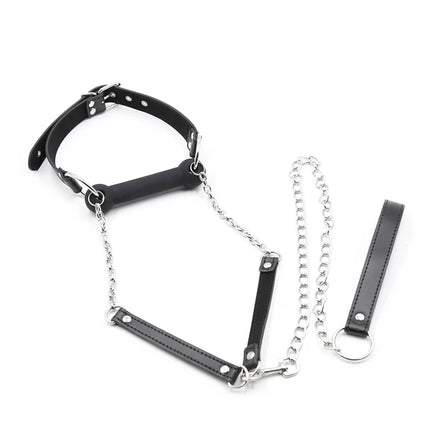Thierry Silicone Bone Gag with Leash, Fetish SM Toys Bondage Open Mouth Gags,Adult Sex Toys For Couple Adult Games
