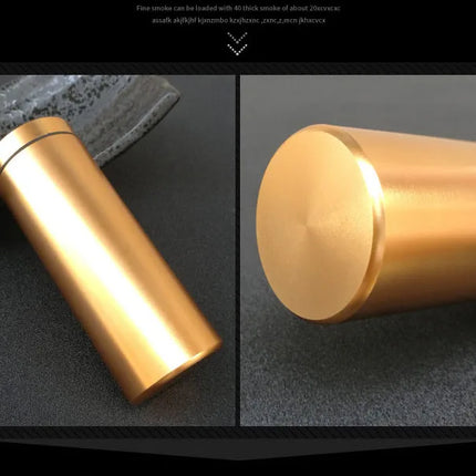 Slim Cigarette Aluminum Cigarette Box Sealed Waterproof Male And Female Portable Cylindrical Cigarette Case Cans 118mm*45mm