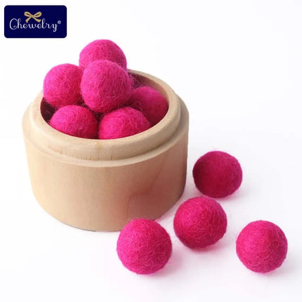 100PCS 20mm 100% Wool Felt Balls DIY Balls Hanging Accessories Candy Color Pom Pom Ball For Kids Party Crafts Children's Toys