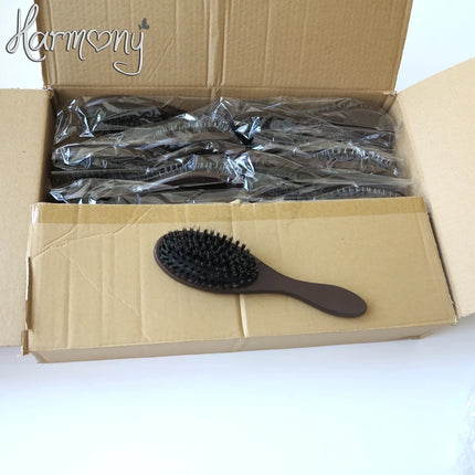 12pcs Professional Anti-Static Hair Brush Paddle Brush Comb escova de cabelo brosse a cheveux real wild boar bristle brush