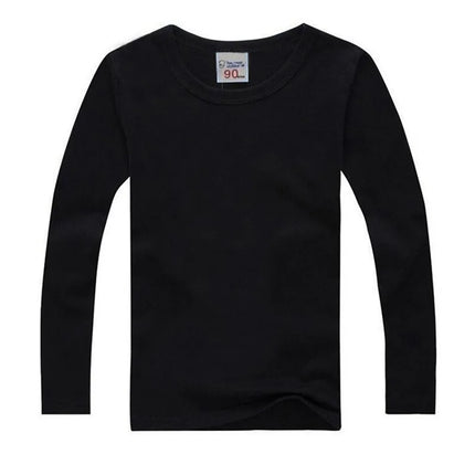 Boys Long Sleeve T-Shirts For Children Spring Autumn Pure Color T-shirt Cotton 1-15T Kids Clothing Baby Girls Tops Tees Clothes