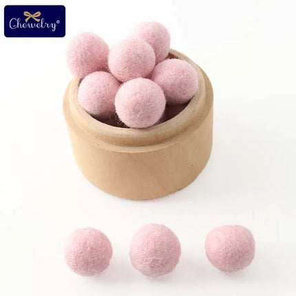 100PCS 20mm 100% Wool Felt Balls DIY Balls Hanging Accessories Candy Color Pom Pom Ball For Kids Party Crafts Children's Toys