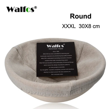 WALFOS Natural Rattan Fermentation Wicker Basket Dough Basket Baguette French Bread Basket Mass Fermentation Baskets Banneton