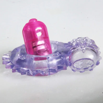 longer-lasting ring sex vibrator stronger erection tingling additional stimulation finger rings bullet Vibrating Love Ring