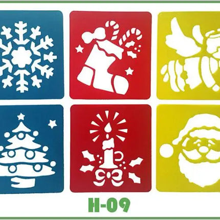 6pcs Plastic Picture Drawing Template Stencils Rulers Painting Kids Diy Art Paper Coloring Cards Scraping Drawing Toys GYH