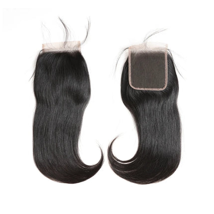 Ali Queen Hair 4x4 5x5 HD Lace Closure Brazilian Straight Lace Closure With Pre Plucked Hairline 10"-20"