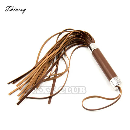 Thierry Leather Flirting Horse Whip Flogger Spanking Bondage Whip Slave Sex  Toys For Couples Stimulation Adult sex tamed Game