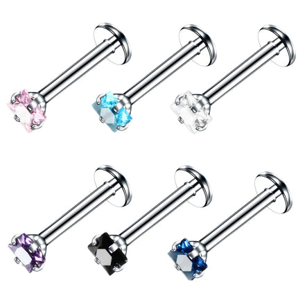 1Pc Stainless Steel Labret Lip Bar Rings Ear Stud Piercings Wholesale Labret Piercing Monore Ring Barbell Piercing Body Jewelry