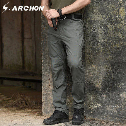 S.archon SWAT Combat Military Tactical Pants Men Large Multi Pocket Army Cargo Pants Casual Cotton Security Bodyguard Trouser