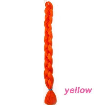 VERVES Braiding Hair Long 100 cm Folded Synthetic Jumbo Braids 165g/Piece Brown Black Pink Pure Color Braid Hair Extensions
