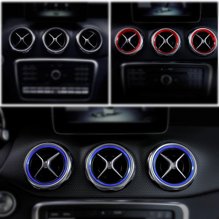 Car Air Condition Outlet Trim Ring For Mercedes Benz GLA CLA Class X156 CLA180 CLA200 GLA250 AMG CDI AC Vent Decoration Stickers