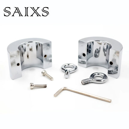 Metal Cock Ring Ball Stretchers Scrotum Pendant Testis Weight Restraint Male Chastity Belt Lock Ring Drop shipping