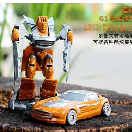 Transformation Deformation Robot Yellow Car Compatible Model Building Kid"s Block Hobbies Car Model early education Kid's Toy