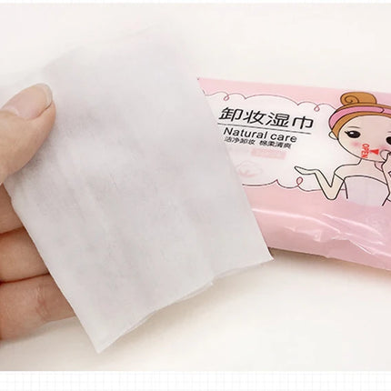 Makeup Remover Cotton Wipe Face Deep Cleansing Eyes Moisturizing  Pads Make Up Tools 25PCS Skin Care Easy To Carry