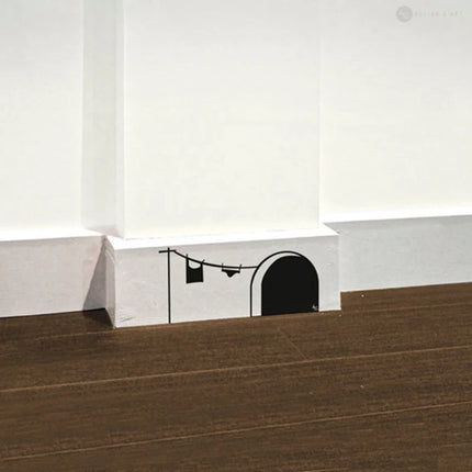 New cute cartoon mouse home sticker wall decor Mouse Hole - Children Decor Vinyl Sticker Wall Decal