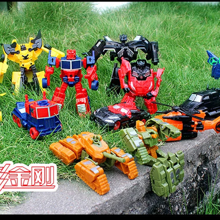 Transformation Deformation Robot Yellow Car Compatible Model Building Kid"s Block Hobbies Car Model early education Kid's Toy