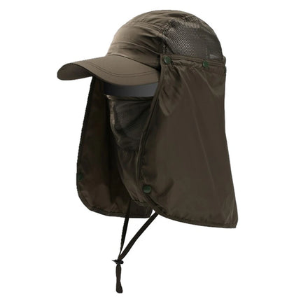 Fishing Hat Outdoor Sport Hiking Visor Hat UV Protection Face Neck Cover Fishing Sun Protection Cap Breathable Quick-drying Hat