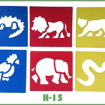 6pcs Plastic Picture Drawing Template Stencils Rulers Painting Kids Diy Art Paper Coloring Cards Scraping Drawing Toys GYH