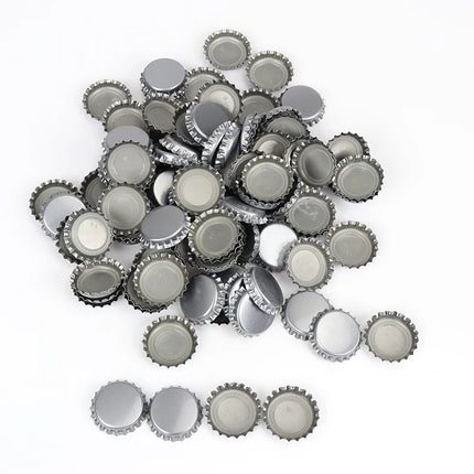 100 Pcs/Lot Crown Caps 26mm Beer Bottle Cap Gold/Silver/Black Seal Crown Cap Capping Bottling Caps For  Beer Homebrew