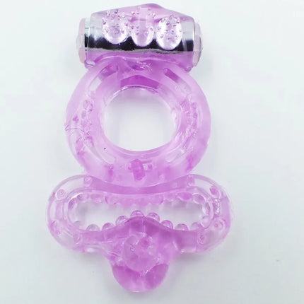 lasting ring triple vibrator waterproof clitoris Massager masturbation Vibrating cocking delay ejaculation vibe Sex Toys For man