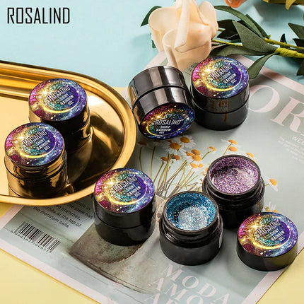 ROSALIND Nail Gel Polish Set Rainbow Hybrid Varnish 5ML Gel Paint Set For Manicure Design Semi permanent Primer Base For Nails