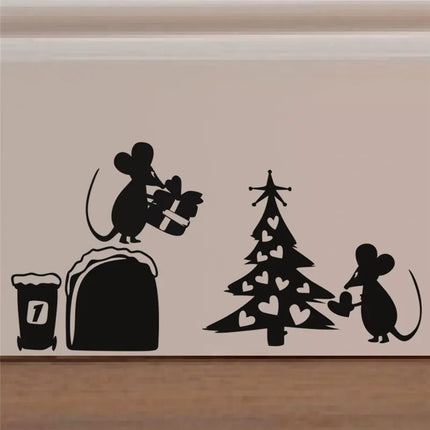 Funny Mouse Hole Wall Stickers Kitchen Bedroom Baseboard Home Decoration 3d Vinyl Wall Decals Diy Cartoon Rat Animal Mural Art