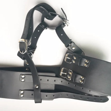 Thierrry Forced Orgasm Restraint Kit Chastity Briefs  Wtrap Device AV Vibrator Masturbation Belt Wrist to Thigh Cuffs Bondage