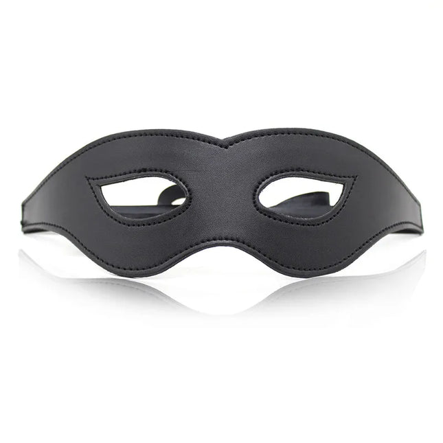 Leather Sex Mask Sexy Porn Lingerie Sexy Black Hollow Leather Mask Erotic Costumes Women Hot Cosplay Eye Mask
