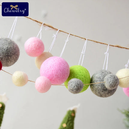 100PCS 20mm 100% Wool Felt Balls DIY Balls Hanging Accessories Candy Color Pom Pom Ball For Kids Party Crafts Children's Toys