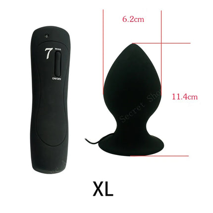 APHRDDISIA Big Size 7 Mode Vibrating Silicone Anal Butt Plug Suction Cup Vibrator For Men Women/Couples Erotic Toys