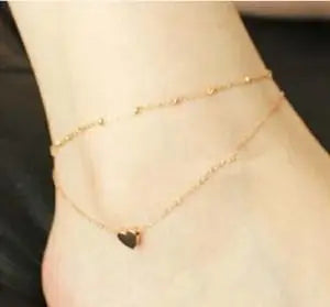 2020 New Fashion Footwear Jewelry Punk Style Gold Two-color Chain Ankle Bracelet New Product Launch Bracelet Leg Jewelry