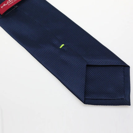 HUISHI 8CM 8 Styles Men's Solid Dark Blue Neck Tie 6cm Waterproof Jacquard Necktie Daily Wear Cravat Wedding Party For Men