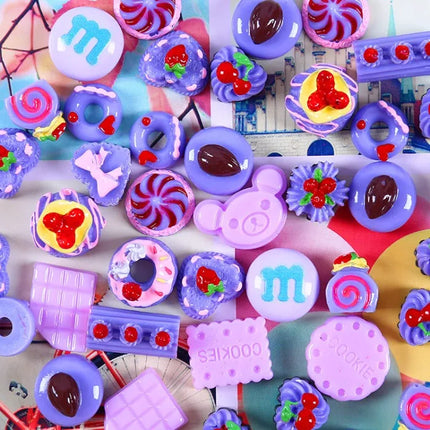 10pcs Slime Charms Simulation Candy Resin Plasticine Slime Accessories Beads Making Supplies For DIY Scrapbooking Crafts