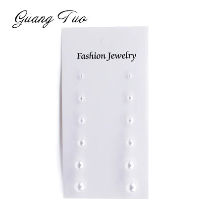 6 Pairs/set Pearl Stud Earrings for Women Charm Temperament Earrings Fashion Jewelry Simulated Pearl Earrings Wedding Jewelry