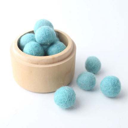 20pc 20mm Christmas Wool Felt Ball Wool Pom Poms Safe And Soothe Gumball Beads DIY Craft Round Wool Felt Balls Make Ring Rattle