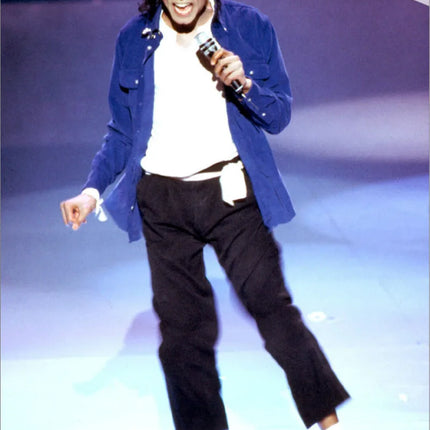 Michael Jackson the Way You Make Me Feel Blue Shirt Proformance Collection Show