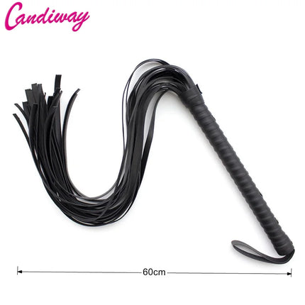 59cm BDSM PU Leather Rivets Fetish Bondage Sexy Whip Flogger Sex Toys For Couples Spanking  tickle Knout Adult Games