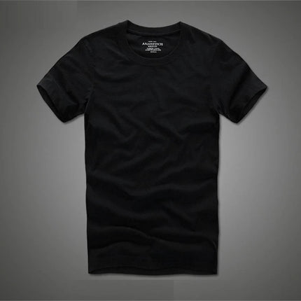 Men Tshirt 100% Cotton Solid Color O-Neck Short Sleeve T shirt Male High Quality Tops Soft Clothing