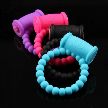 longer-lasting ring sex vibrator stronger erection tingling additional stimulation finger rings bullet Vibrating Love Ring