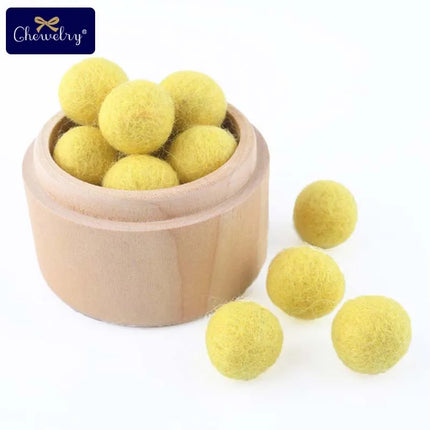 100PCS 20mm 100% Wool Felt Balls DIY Balls Hanging Accessories Candy Color Pom Pom Ball For Kids Party Crafts Children's Toys