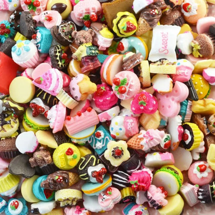10pcs Slime Charms Simulation Candy Resin Plasticine Slime Accessories Beads Making Supplies For DIY Scrapbooking Crafts
