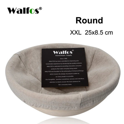 WALFOS Natural Rattan Fermentation Wicker Basket Dough Basket Baguette French Bread Basket Mass Fermentation Baskets Banneton