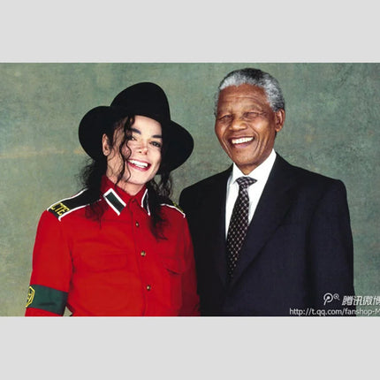 Michael Jackson Red Retro CTE Anti-war Cotton Shirt Stitchwork Sark Collection Embroidery