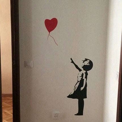 Banksy Wall Decal, Balloon Girl Inspired  - Banksy  Vinyl Wall Art Sticker ,A2064