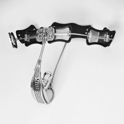 Adjustable Size Stainless Steel Female Chastity Belt, T-type Chastity lock, Chastity Device, Adult Game, Sex Toy, S085